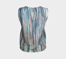 Load image into Gallery viewer, Blue faded lines tank top loose-Loose Tank Top (Regular)-Canadian Artist Rachael Grad