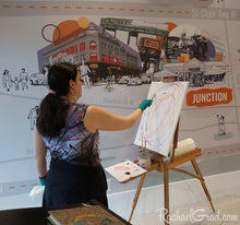 Load image into Gallery viewer, Tank Top Regular Fit on Toronto Artist Rachael Grad while live painting inToronto