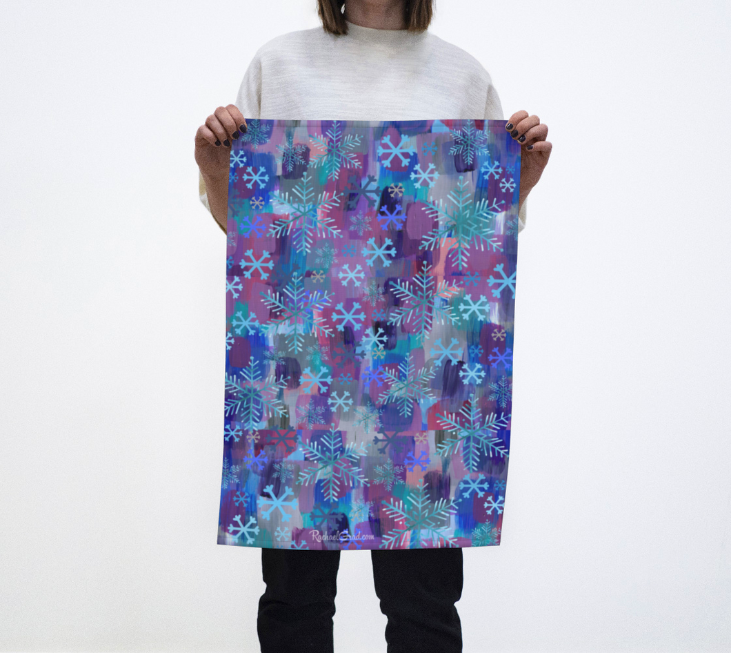 snowflake tea towel by Toronto artist Rachael Grad