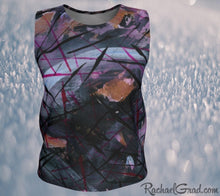 Load image into Gallery viewer, Tank Top Regular Fit by Toronto Artist Rachael Grad in Black Purple front