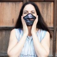 Load image into Gallery viewer, Toronto Artist Rachael Grad in black face mask