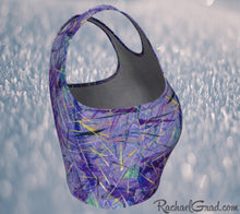 Load image into Gallery viewer, Athletic Crop Top in Purple by Toronto Artist Rachael Grad side view