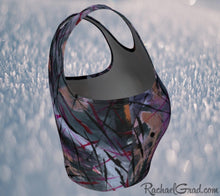 Load image into Gallery viewer, Black Athletic Crop for Women by Toronto Artist Rachael Grad side view 