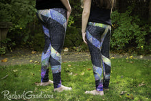 Load image into Gallery viewer, Black Leggings Tights Mom and Me Matching Set Max by Artist Rachael Grad back