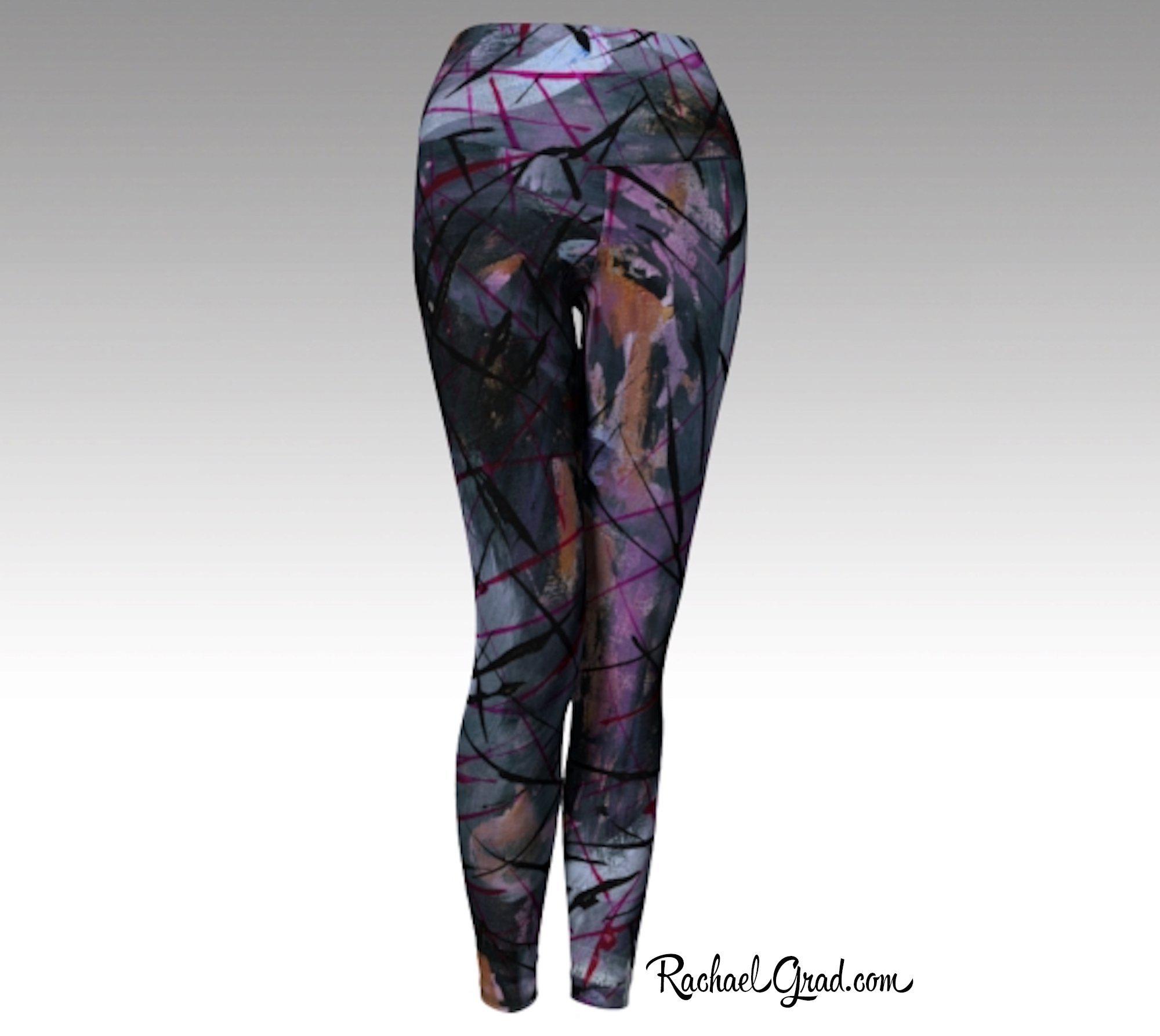 Black Yoga Leggings, Ladies Pants Art by Toronto Artist Rachael Grad