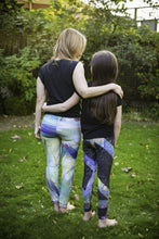 Load image into Gallery viewer, Black Leggings Tights Mom and Me Matching Set by Artist Rachael Grad back