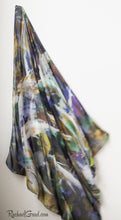 Load image into Gallery viewer, Black White Abstract Art Scarf by Artist Rachael Grad on angle