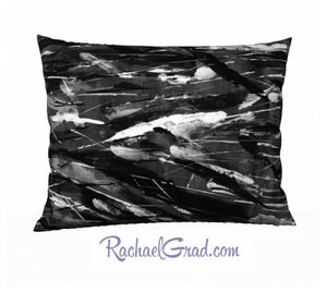 Black White Art Pillow, 26 x 20 Pillowcase Toronto Artist Rachael Grad front