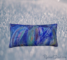 Load image into Gallery viewer, Pillowcase Blue Green 24 x 12 Pillow by Toronto Artist Rachael Grad front