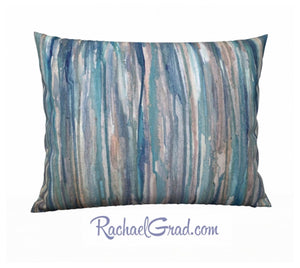 Pillowcase - Blue Lines, Large-Pillows-Canadian Artist Rachael Grad