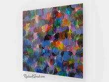 Load image into Gallery viewer, Colourful Art Prints Colored Office Decor Colorful Home Decor High Shine Artwork Colorful Square Art Blue Purple Artwork Colorful Artwork Multicolored Art Abstract Art Color by Artist Rachael Grad