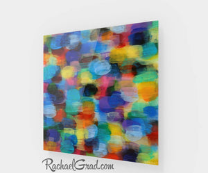 Colorful Abstract Art | Multicolor Artwork | Colourful Square Art Prints | High Shine Artwork for Home or Office Decor Colourful Art Prints Rachael Grad