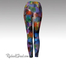 Load image into Gallery viewer, Colorful Yoga Leggings, Womens Tights, Art Fitness Wear by Artist Rachael Grad