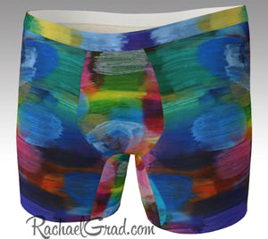 Multicolored Mens Boxer Briefs Underwear by Canadian Artist Rachael Grad