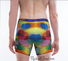 Load image into Gallery viewer, Colorful Mens Underwear back view by Artist Rachael Grad
