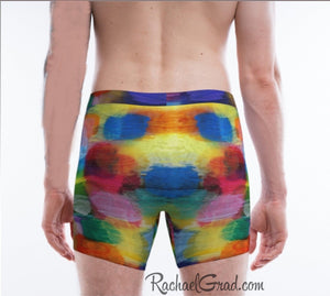 Colorful Mens Underwear back view by Artist Rachael Grad