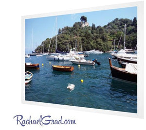 Dog Swimming, Rapallo, Italy, Art Print by Toronto Artist Rachael Grad