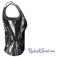 Load image into Gallery viewer, Fitted Tank Top with Black and White Artwork by Toronto Artist Rachael Grad side view