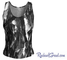 Load image into Gallery viewer, Fitted Tank Top with Black and White Artwork by Canadian Artist Rachael Grad 
