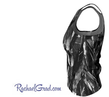 Load image into Gallery viewer, Fitted Tank Top with Black and White Artwork by Canadian Artist Rachael Grad side view