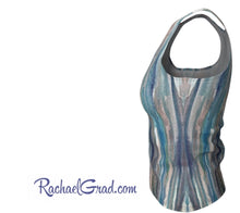 Load image into Gallery viewer, Fitted Tank Top with Vertical Stripes Art by Toronto Artist Rachael Grad side view