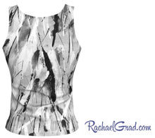 Load image into Gallery viewer, White and Black Fitted Tank Top with Art by Toronto artist Rachael Grad