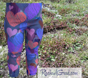 Hearts Baby Leggings Matching Set with Mom by Artist Rachael Grad