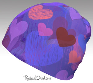 Matching Mom and Me Valentines Hearts Beanie Hat Gift for Valentine's Day by Rachael Grad