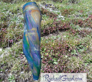 Maia Yoga Leggings by Artist Rachael Grad grass background side view