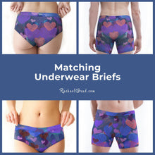 Load image into Gallery viewer, Matching Underwear Briefs with Hearts for Valentines Gift by Artist Rachael Grad