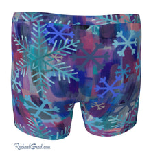 Load image into Gallery viewer, Men&#39;s Boxer Briefs with Snowflake Art by Toronto Artist Rachael Grad back view