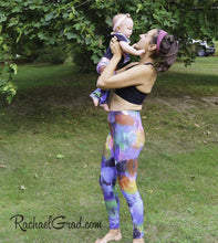 Load image into Gallery viewer, Mommy and Me Leggings by Toronto Artist Rachael Grad with Jess and Baby Rachel 