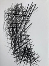 Load image into Gallery viewer, Abstract black and white painting by Toronto Artist Rachael Grad