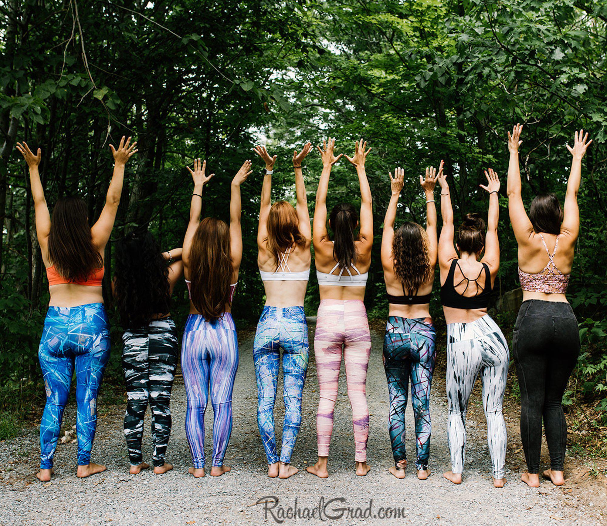 Women's Yoga Leggings with Gray Art by Toronto Artist Rachcael Grad –  Rachael Grad