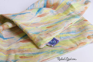 | Yellow Decorative Pillow Case, Yellow Flowers Art Pillow Cover Sham by Toronto Artist Rachael Grad