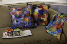 Load image into Gallery viewer, Colorful Art Pillows, Blanket and Art Mugs by Artist Rachael Grad