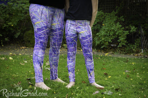 Purple Leggings Mom and Me Matching Pants by Artist Rachael Grad