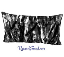 Load image into Gallery viewer, Silk King Bed Pillowcase with black and white art by Artist Rachael Grad