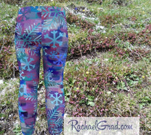 Load image into Gallery viewer, Holiday Gifts for Mom, Mommy and Me Matching Leggings Tights, Mom and Daughter Outfit, Snowflake Art Pants Set, Gift for Moms, New Mom Gifts by Artist Rachael Grad kids back