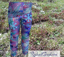 Load image into Gallery viewer, Snowflake Baby Leggings, Holiday Gifts for Kids Leggings Tights Winter Clothes, Babies Art Leggings Clothing Toddler Leggings Gift Pants by Artist Rachael Grad front