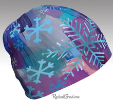 Load image into Gallery viewer, Hat Snowflake Art Pattern Hats Beanie Women Colorful Hats for Her, Winter Gifts by Artist Rachael Grad