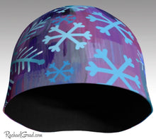 Load image into Gallery viewer, Winter Hat Snowflakes Art Beanie Toque by Toronto Artist Rachael Grad