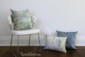 Pillowcase - Yellow Abstract Flowers-Pillows-Canadian Artist Rachael Grad