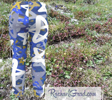 Load image into Gallery viewer, Star Leggings for Babies, Hanukkah Gift for Baby, Blue White Stars Tights, Chanukah Gifts Pants, Jewish Star Leggings for Toddlers Clothes Chanukah by Artist Rachael Grad back