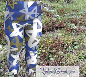 Hanukkah Gifts for Mom, Mommy and Me Matching Leggings Tights, Mom and Daughter Outfit by Toronto Artist Rachael Grad 