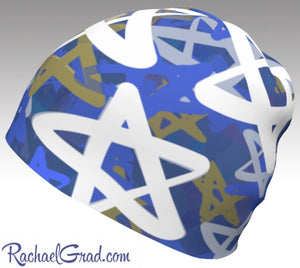 Kids Beanie Hat Star of David Hats Beanie, Chanukah Gifts Jewish Holiday Gifts by Artist Rachael Grad