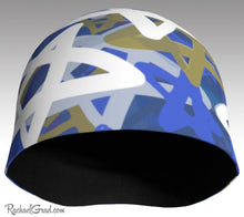 Load image into Gallery viewer, Stars Winter Hat in Blue White by Artist Rachael Grad