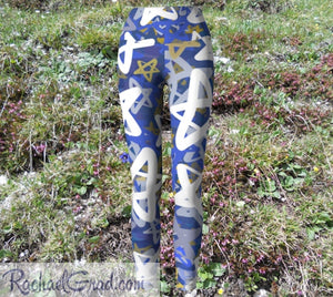 Hanukkah Gifts for Mom, Mommy and Me Matching Leggings Tights, Mom and Daughter Outfit by Artist Rachael Grad 