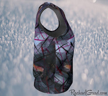 Load image into Gallery viewer, Tank Top Regular Fit by Toronto Artist Rachael Grad in Black and Purple side view