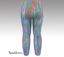 Load image into Gallery viewer, Turquoise Baby Leggings, Teal Baby Tights Art by Artist Rachael Grad back view